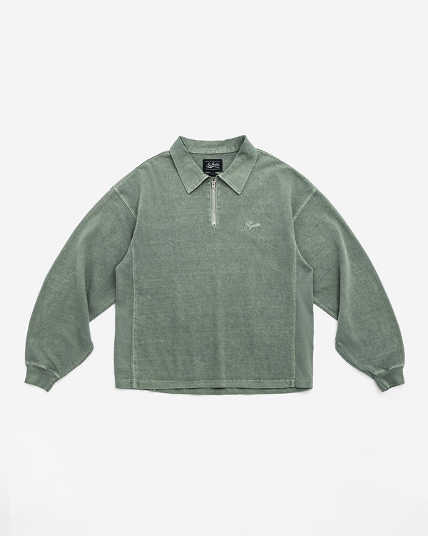 [SGT-2350202]SOGATA GARMENT DYE HALF ZIP LS TEE