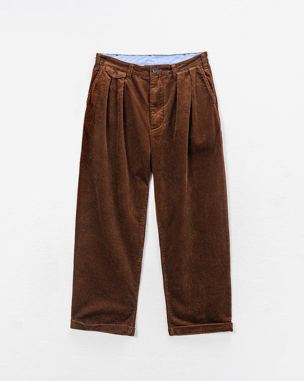 [SGT-2350714]SOGATA 2TUCK WIDE TAPERED CORDUROY CROPPED PANTS